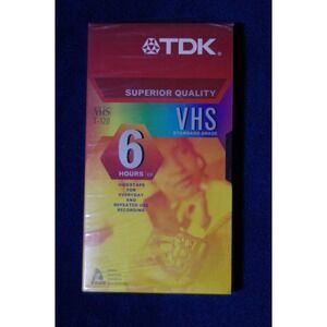 Vintage BLANK NEW Sealed TDK Premium Quality HS T-120 6 Hours VHS Video Tape NOS